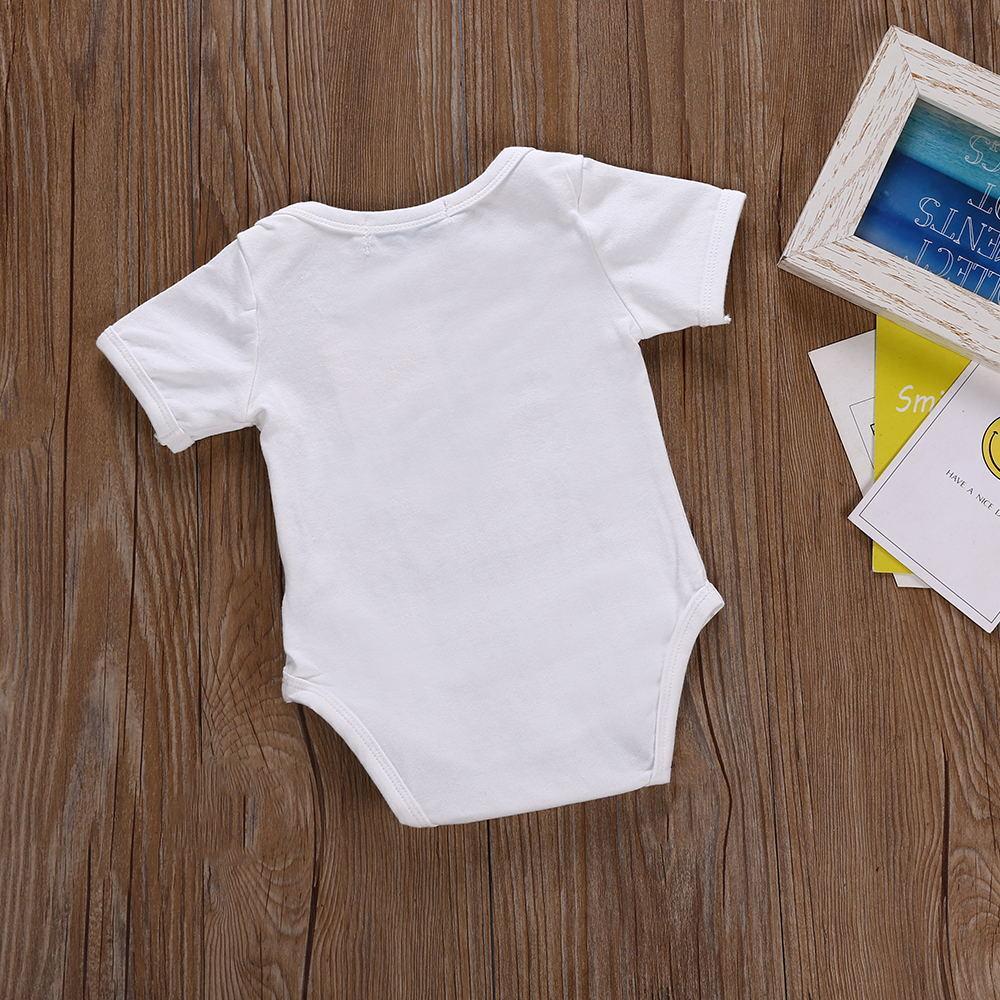 Boys Summer Baby Boy's Letter Printed Short Sleeve Jumpsuit Baby Clothing Cheap Wholesale