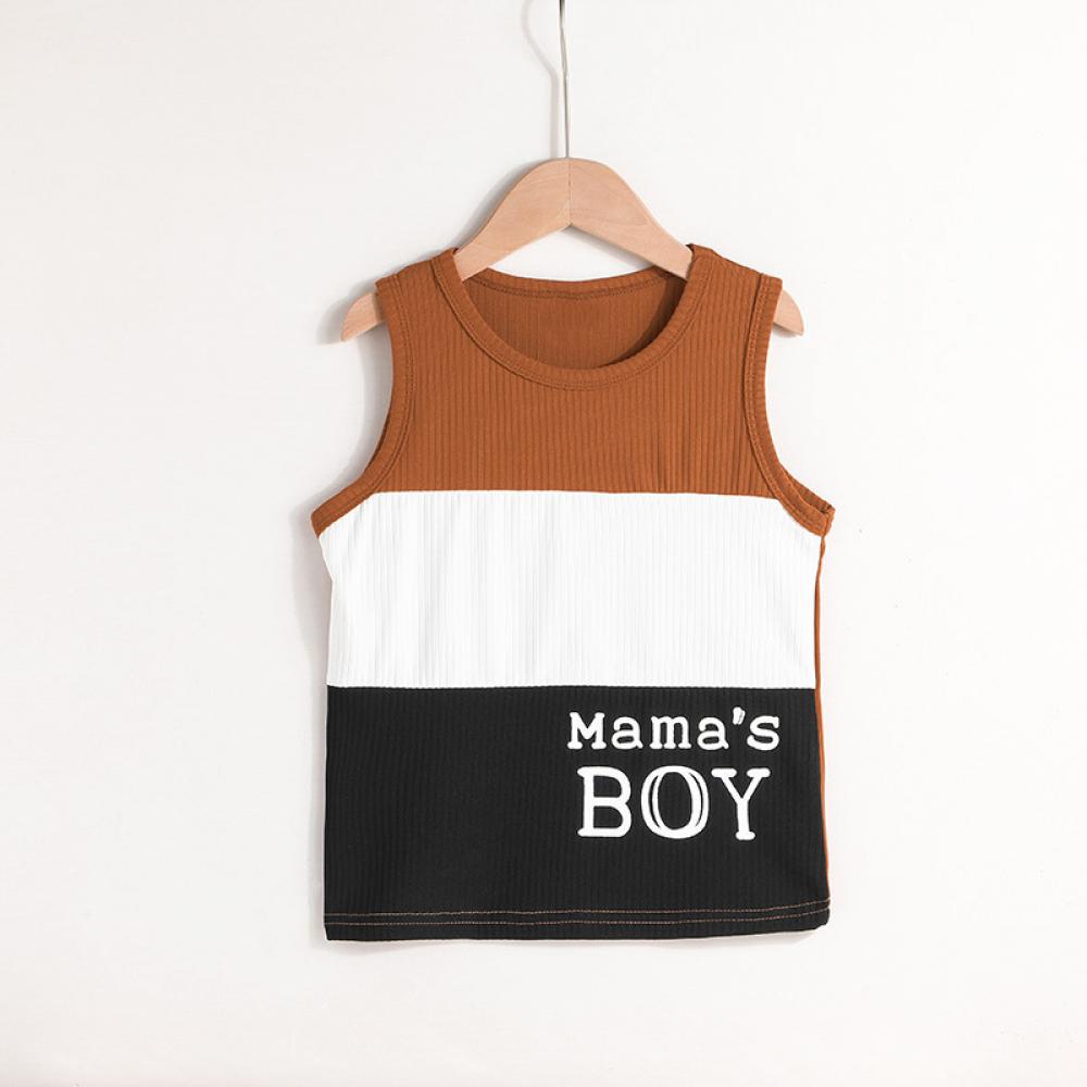 Toddler Boys Summer Sleeveless Patch Top Boy Clothes Wholesale