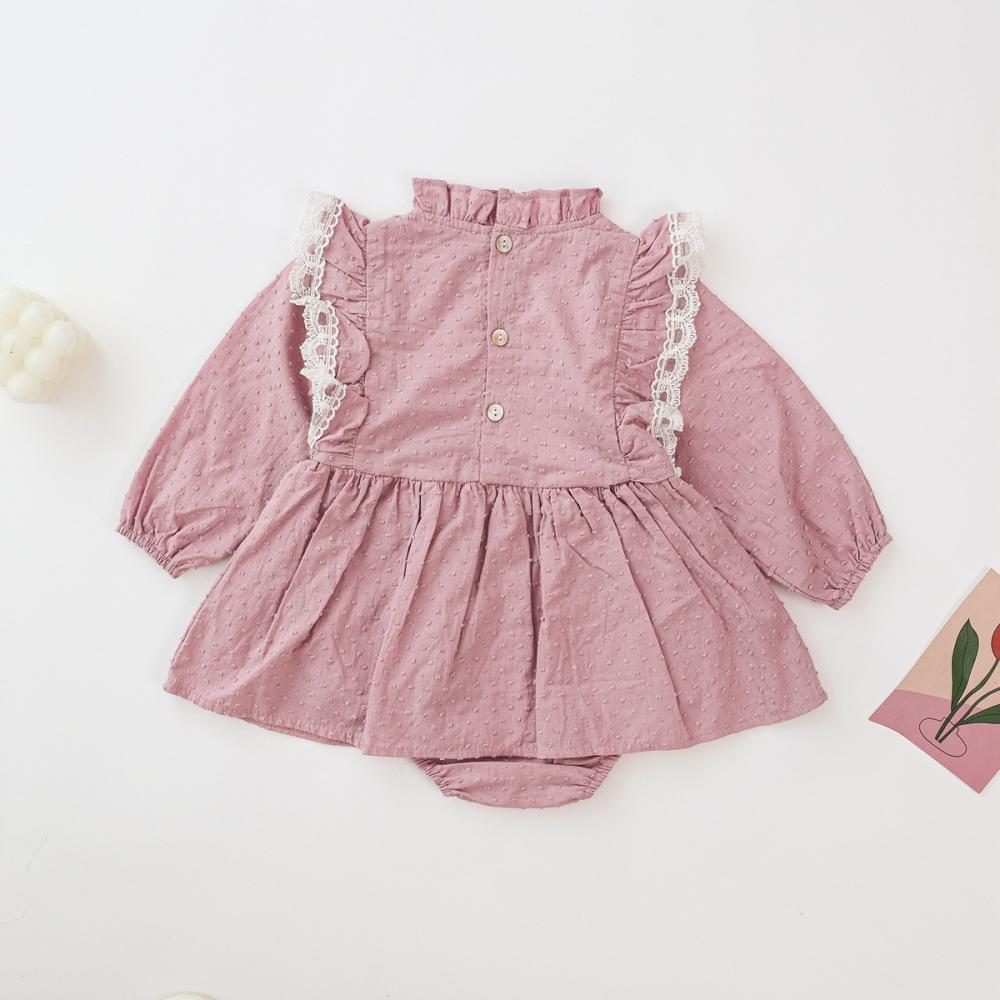 Girls Lolita Long Sleeve Lace Fashion Jumpsuit Wholesale Baby Rompers