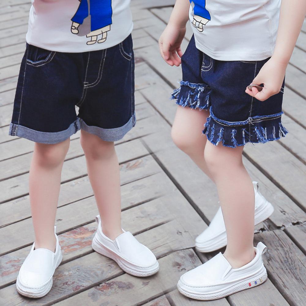 Girls' New Versatile Denim Shorts Wholesale Little Girl Boutique Clothing