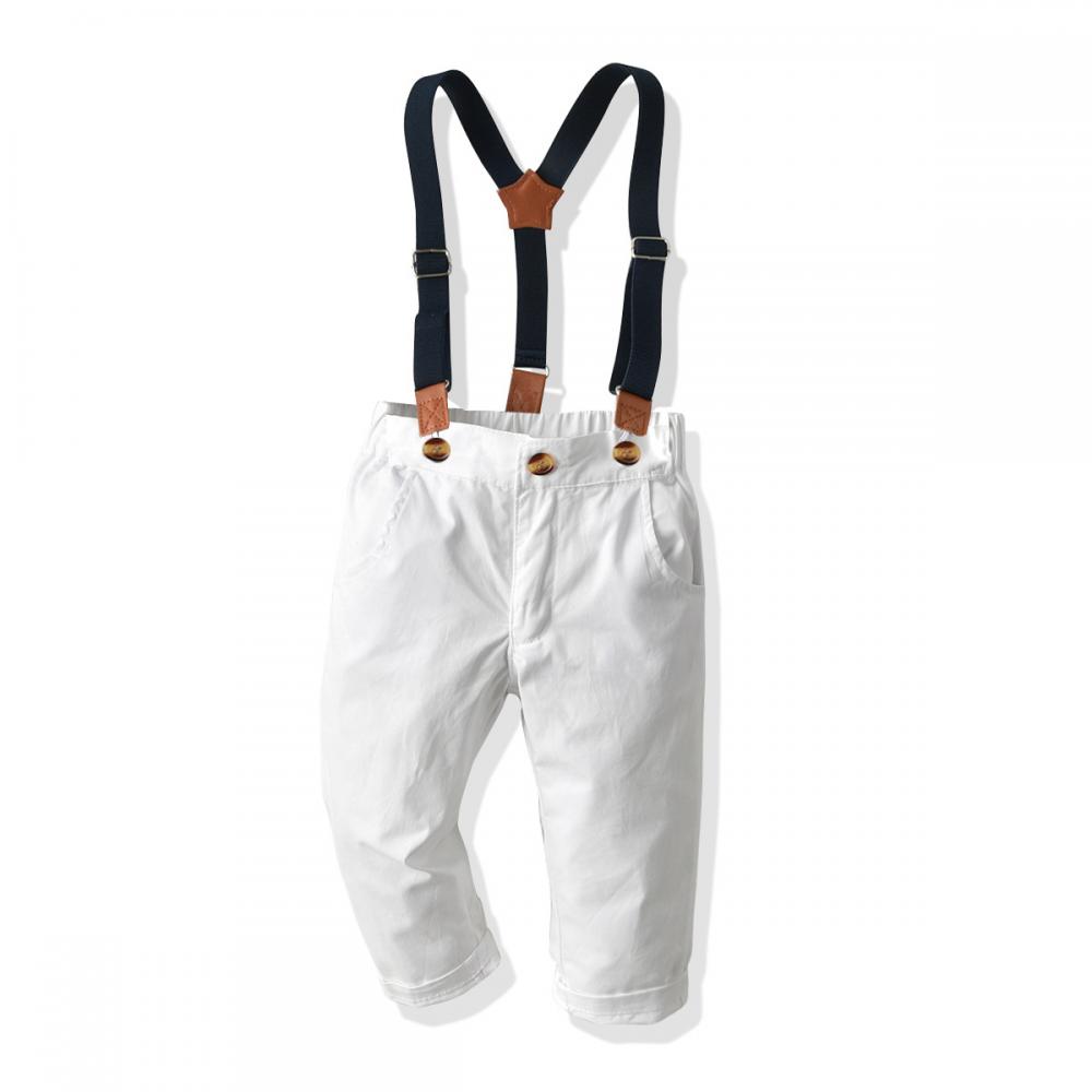 Boys Autumn Long-sleeved Shirt Suspenders Trousers Bow-tie Suit Wholesale Boys Clothing Suppliers
