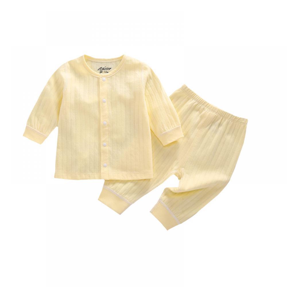 Newborn Baby Solid Color Long Sleeve Cotton Suit Baby Wholesales