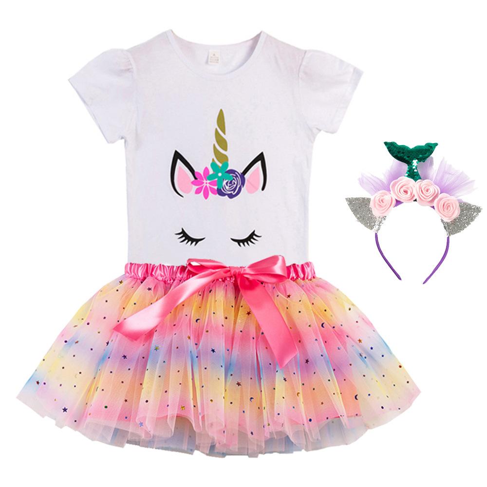 Baby Girls Unicorn Top and Tulle Skirt And Headband Set Buy Baby Clothes Wholesale