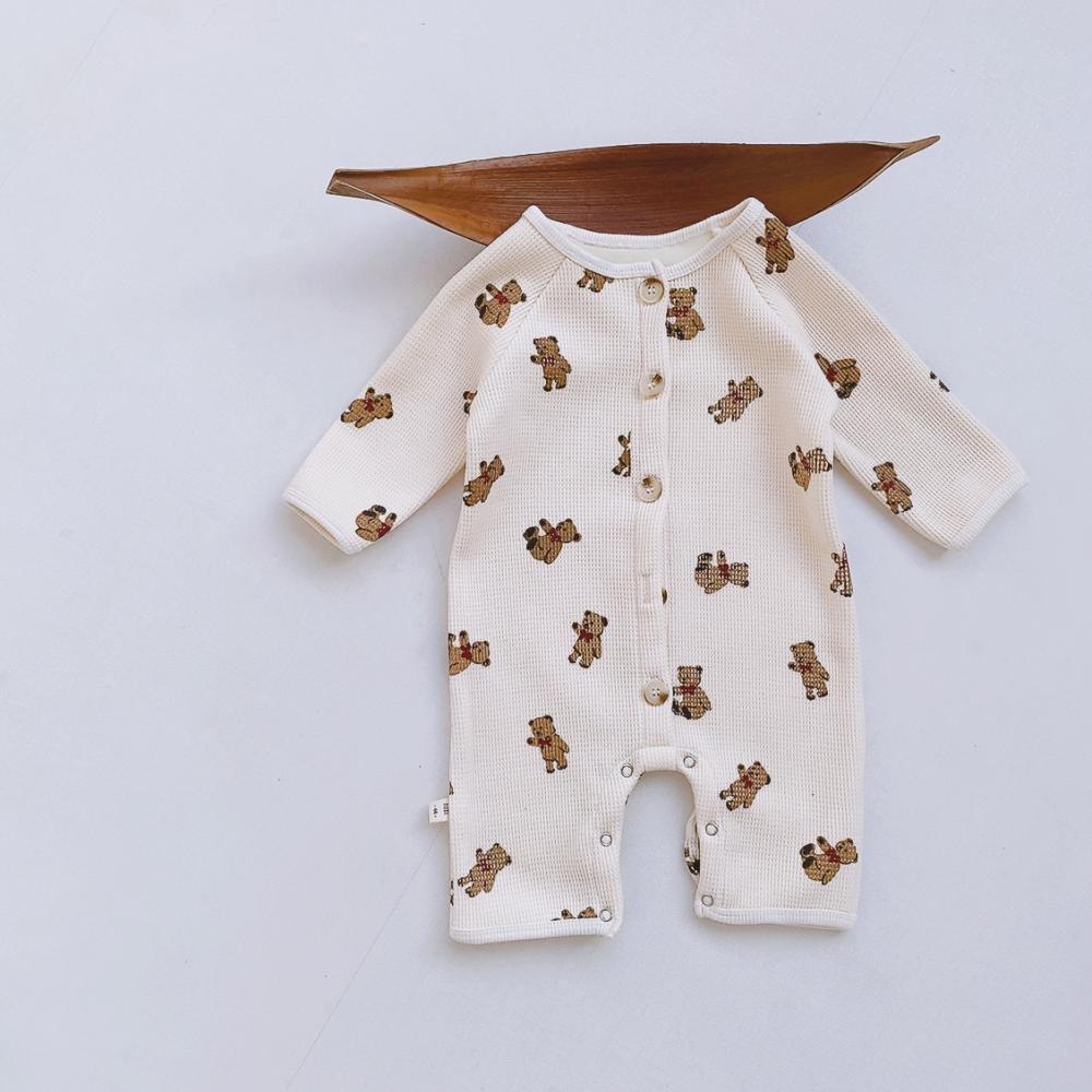 Boys Spring Clothes Baby Onesie  Baby Romper Female Baby Waffle Bag Fart Romper Wholesale Baby Clothes