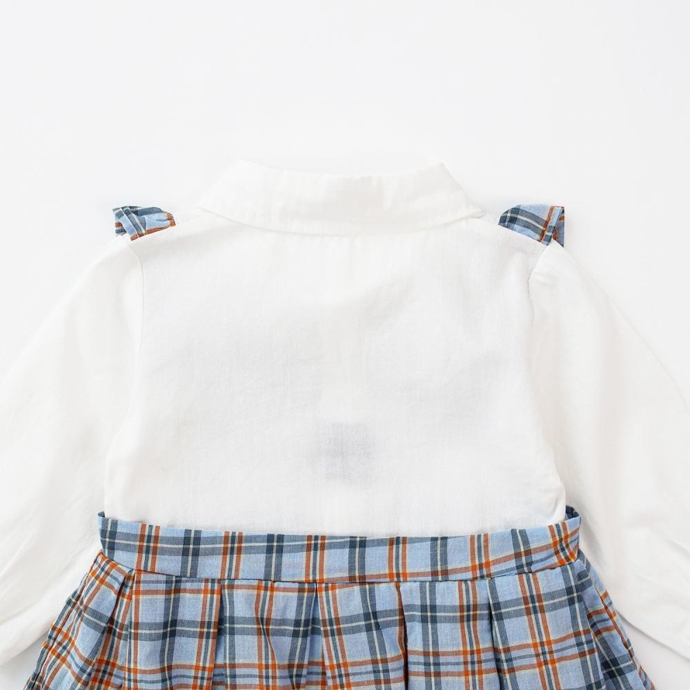 Girls Plaid Lolita Long-sleeve Jumpsuit Wholesale Baby Rompers