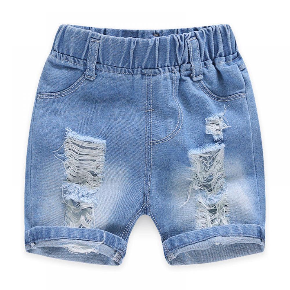 Boys Summer Shorts Denim Printed Jeans Boy Wholesale Clothing