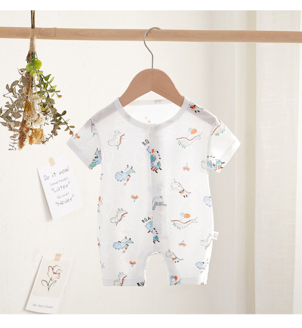 Baby Onesie Summer Thin Short-Sleeved Romper Bag Fart Romper Romper A Class Newborn Men's And Women's Baby Clothes Wholesale Baby Clothes