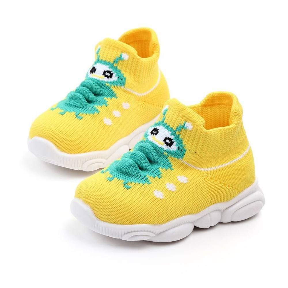 MommBaby COTTNBABY Unisex Caterpillar Knit Sneaker Shoes For Toddler