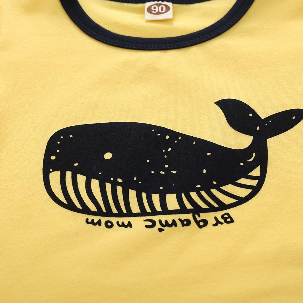 Boys Summer Boys' Whale Print Short Sleeve T-Shirt & Pants Wholesale Boy Boutique Clothing