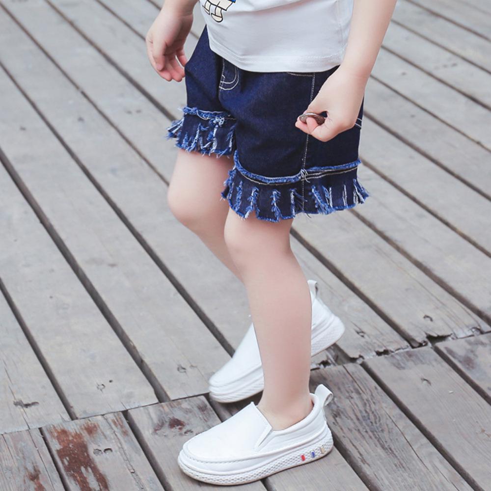 Girls' New Versatile Denim Shorts Wholesale Little Girl Boutique Clothing