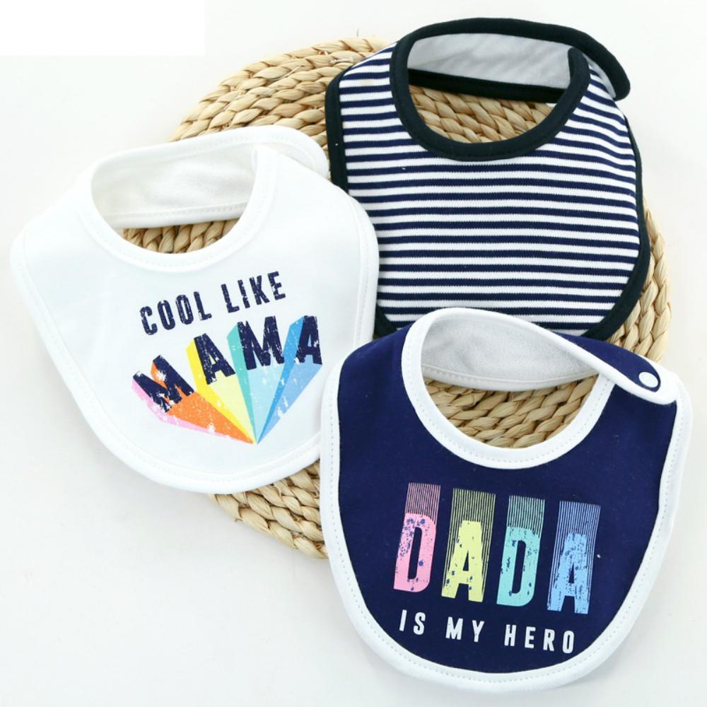 Three Piece Cartoon Printed Bib Set Wholesale Baby Boutique Items