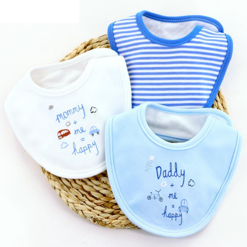 Three Piece Cartoon Printed Bib Set Wholesale Baby Boutique Items