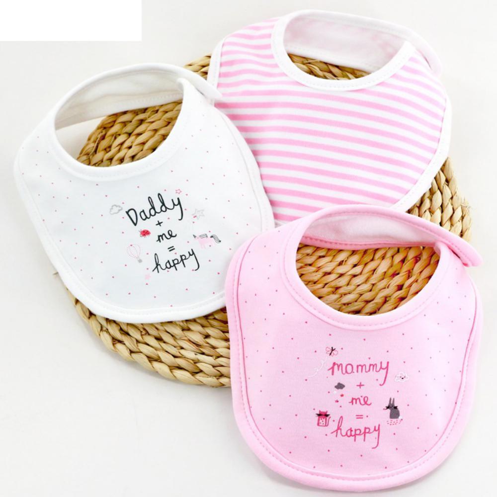 Three Piece Cartoon Printed Bib Set Wholesale Baby Boutique Items