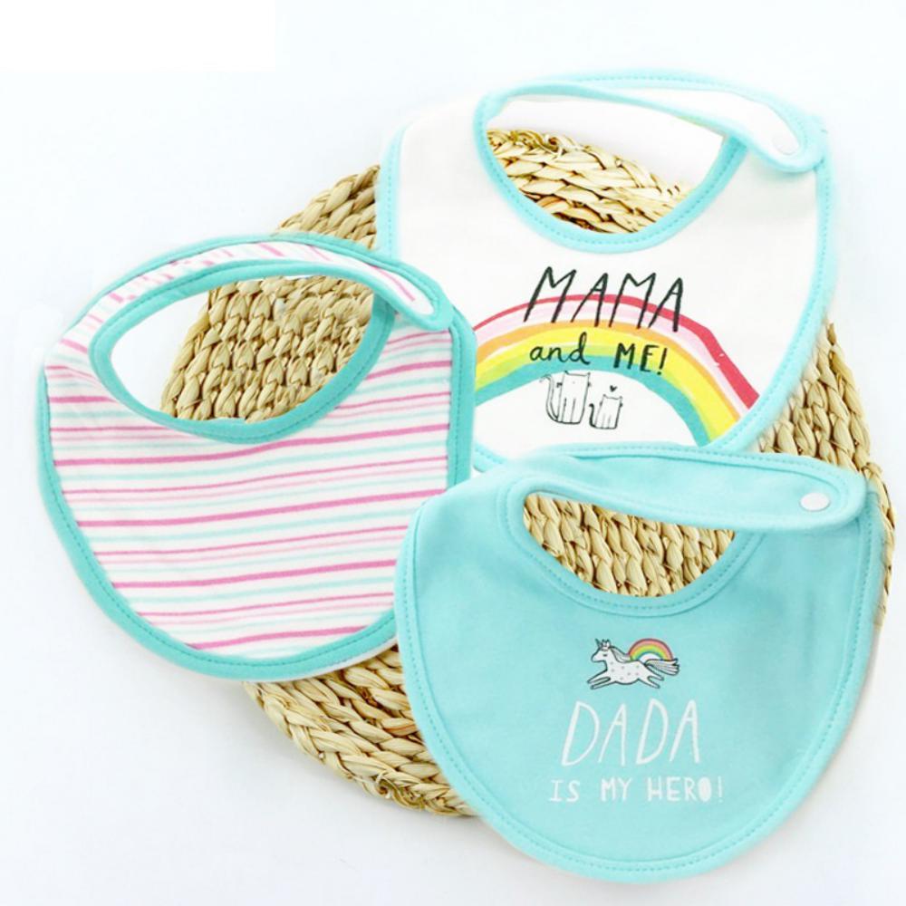 Three Piece Cartoon Printed Bib Set Wholesale Baby Boutique Items