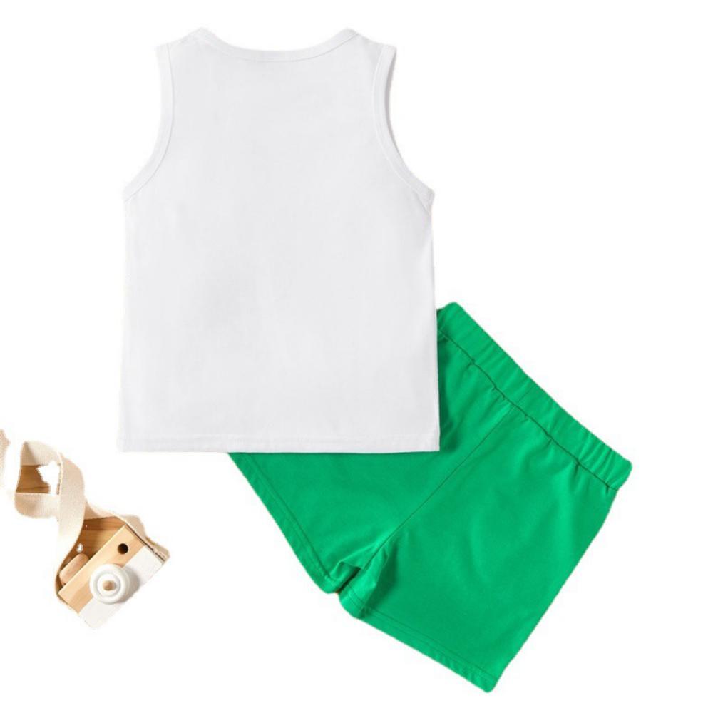 Boys Summer Baby Boy's Letter Printed Sleeveless Vest & Shorts Baby Boutique Clothing Wholesale