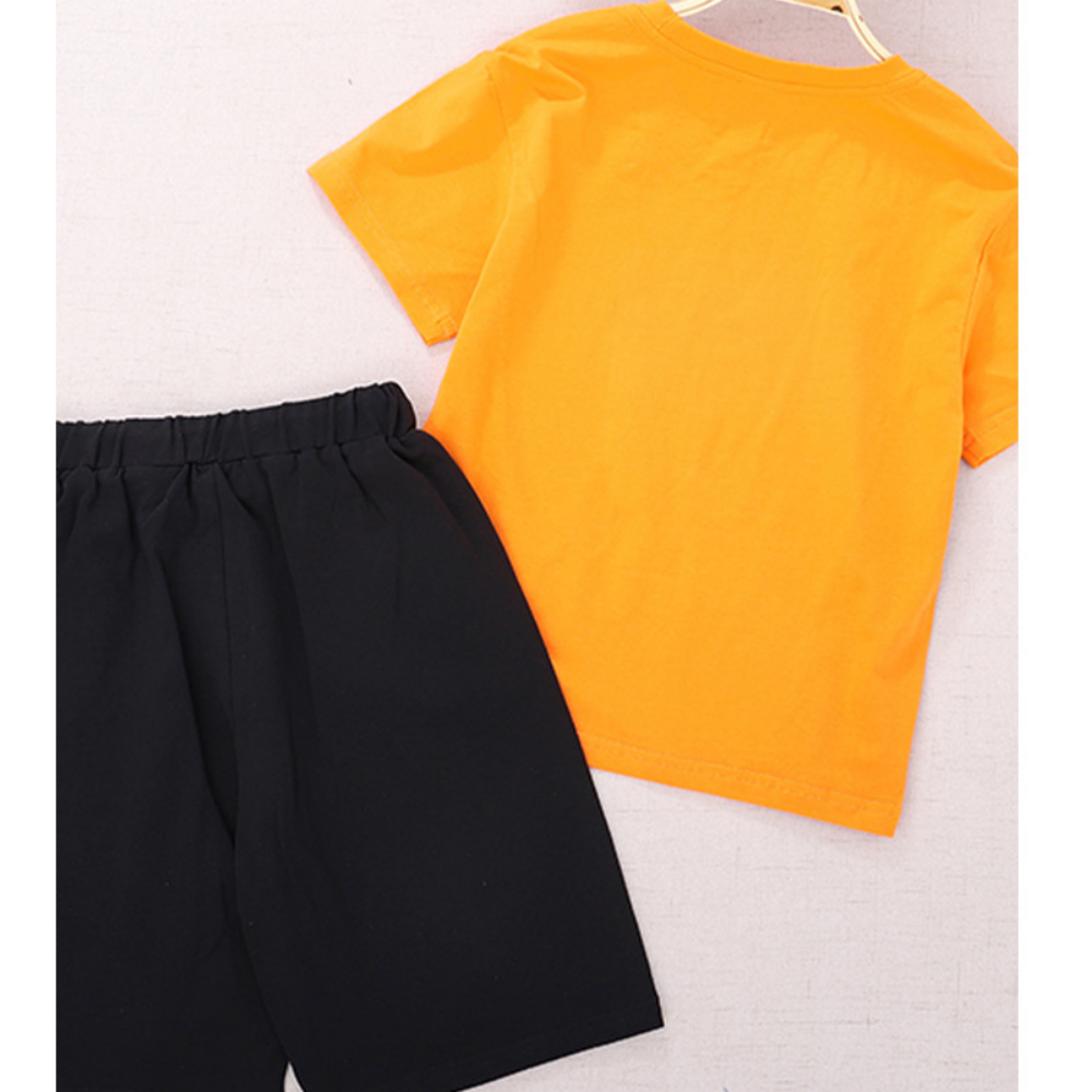 Boys Summer Boys' Letter Print Crew Neck Short Sleeve T-Shirt & Shorts Boys Wholesale Clothing